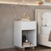 Mesa de Cabeceira 1 Gaveta e 1 Nicho B88 Branco Montana NOVAM