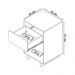 Mesa de Cabeceira 1 Gaveta e 1 Nicho B88 Branco Montana NOVAM
