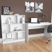 Mesa e Estante Para Escritorio Gamer B28 Branco NOVAM
