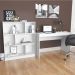 Mesa e Estante Para Escritorio Gamer B28 Branco NOVAM