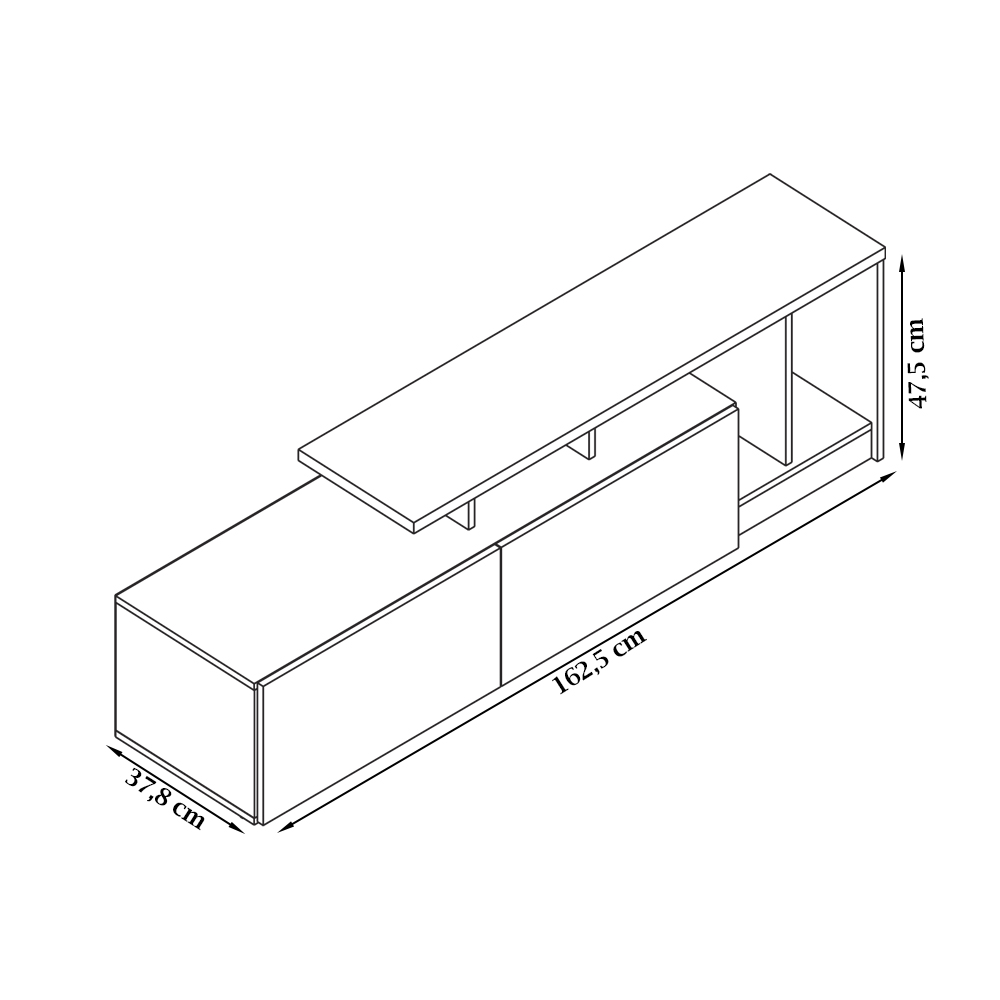 Rack Bancada Para TV 50 Pol 2 Portas B91 Montana Branco NOVAM