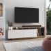 Rack Bancada Para TV 50 Pol 2 Portas B91 Montana Branco NOVAM