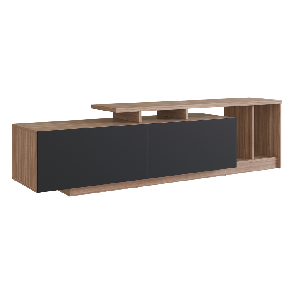 Rack Bancada Para TV 50 Pol 2 Portas B91 Montana Preto NOVAM