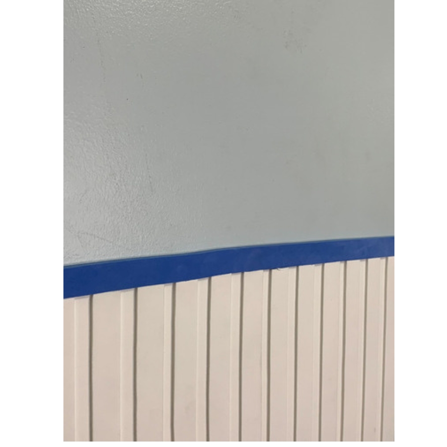 Eva Rodape Acabamento Ripado 2cm Autocolante Azul 2,5m
