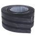 Eva Rodape Ripado Laminado Acabamento Marmo Preto - 2,5m