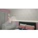 Rodapé Autocolante Flexível  - Boiserie Roda Meio Moldura Eva - 10cm 10 Metros