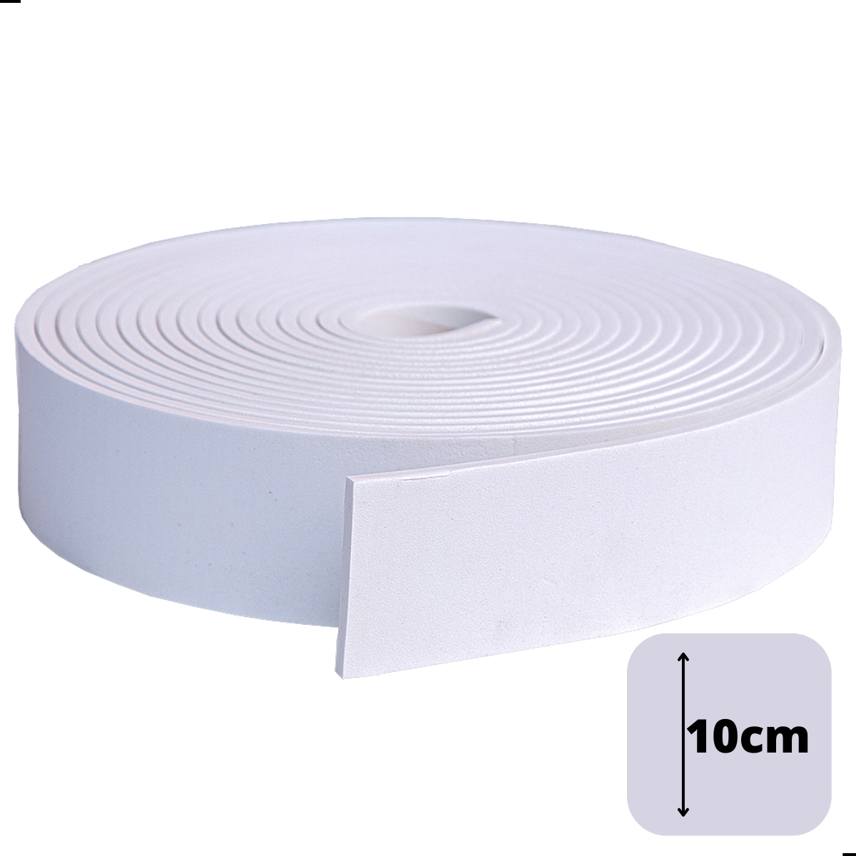 Rodapé Autocolante Flexível  - Boiserie Roda Meio Moldura Eva - 10cm 10 Metros