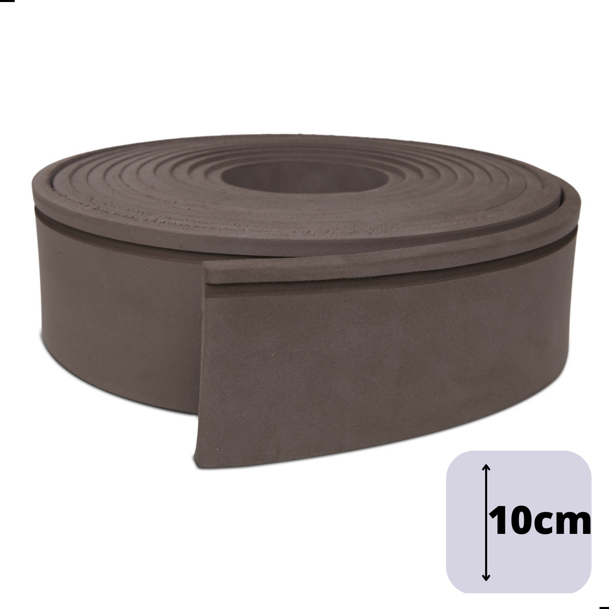 Rodapé Autocolante Flexível  - Boiserie Roda Meio Moldura Eva - 10cm 10 Metros