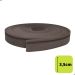 Rodapé Autocolante Flexível  - Boiserie Roda Meio Moldura Eva - 3,5cm 10 Metros Marrom