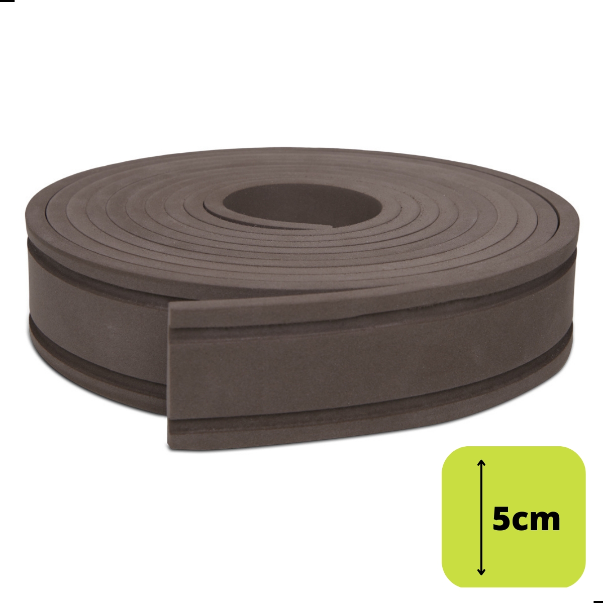 Rodapé Autocolante Flexível  - Boiserie Roda Meio Moldura Eva - 5cm 10 Metros