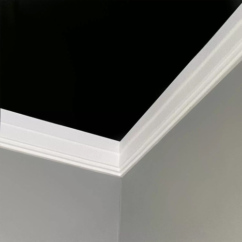 Rodapé Autocolante Flexível  - Boiserie Roda Meio Moldura Eva - 5cm 10 Metros