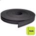Rodapé Autocolante Flexível  - Boiserie Roda Meio Moldura Eva - 5cm 10 Metros Preto