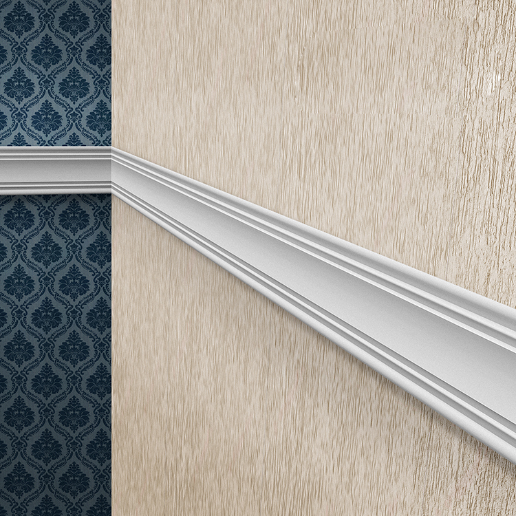 Rodapé Autocolante Flexível  - Boiserie Roda Meio Moldura Eva - 7cm 10 Metros