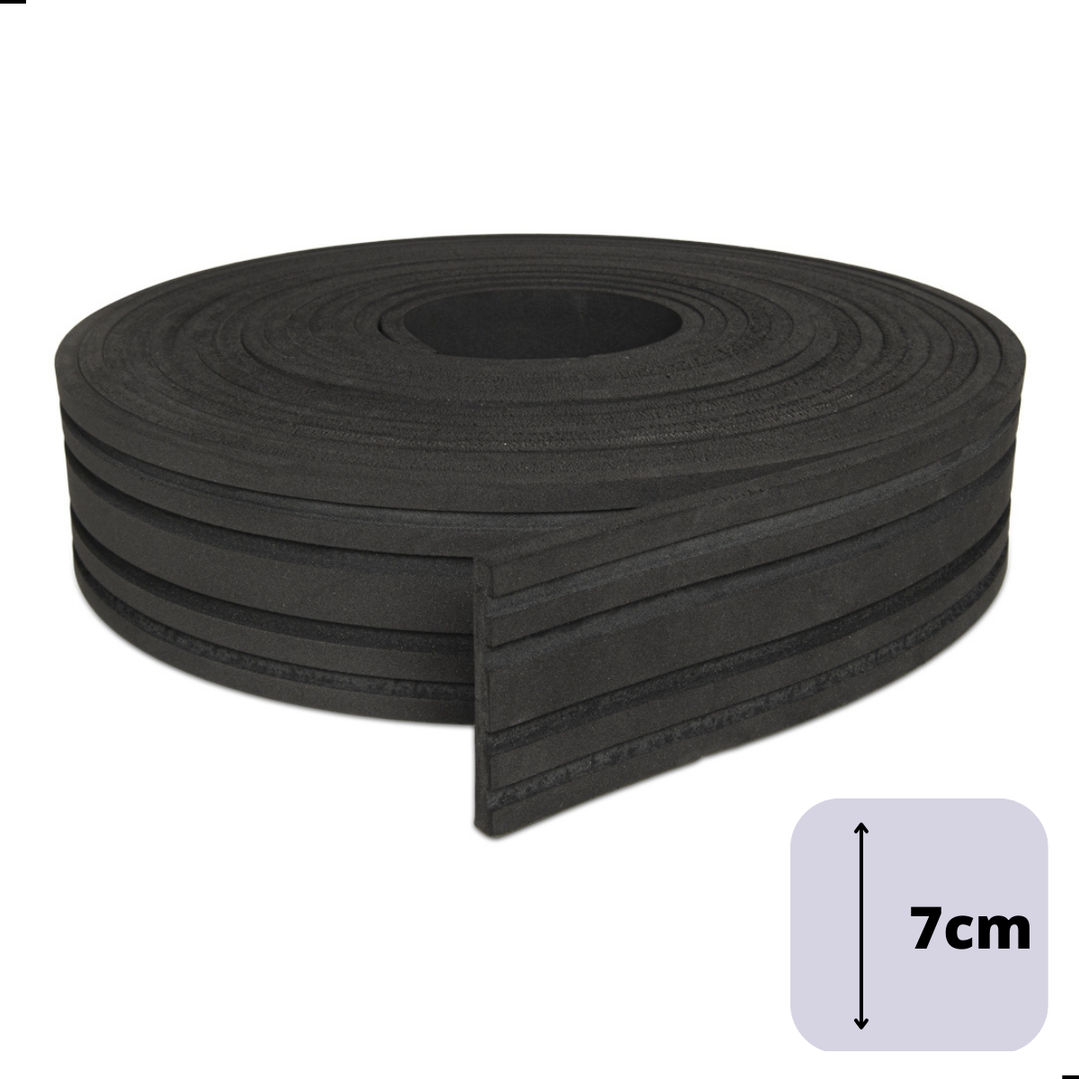 Rodapé Autocolante Flexível  - Boiserie Roda Meio Moldura Eva - 7cm 10 Metros