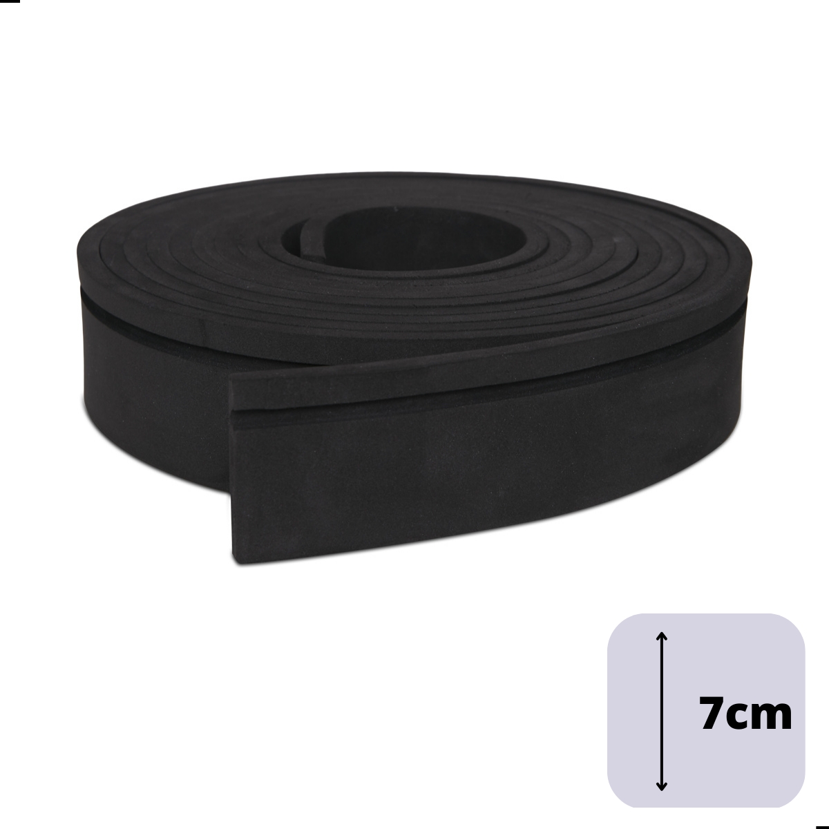 Rodapé Autocolante Flexível  - Boiserie Roda Meio Moldura Eva - 7cm 10 Metros