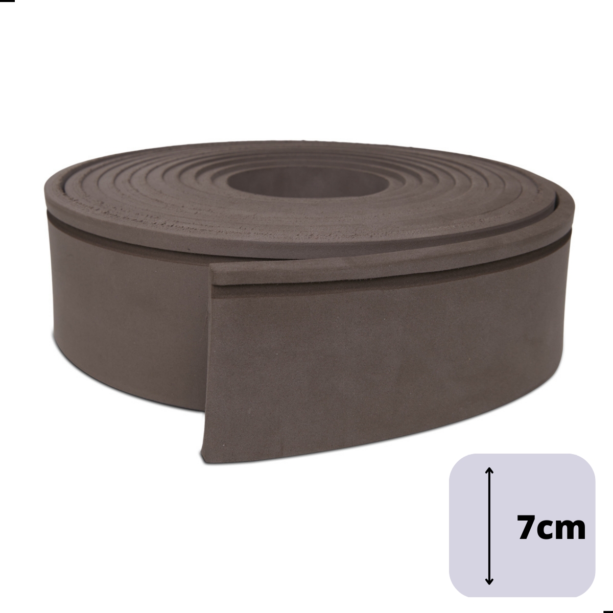 Rodapé Autocolante Flexível  - Boiserie Roda Meio Moldura Eva - 7cm 10 Metros