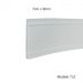 Rodapé Autocolante Flexível  - Boiserie Roda Meio Moldura Eva - 7cm 10 Metros