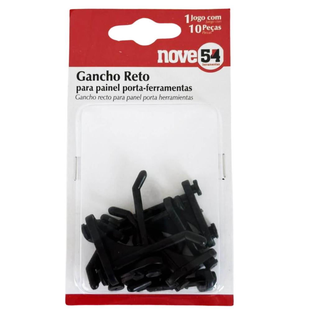 10 Ganchos Plásticos Painel Porta-Ferramentas Perfurado Reto