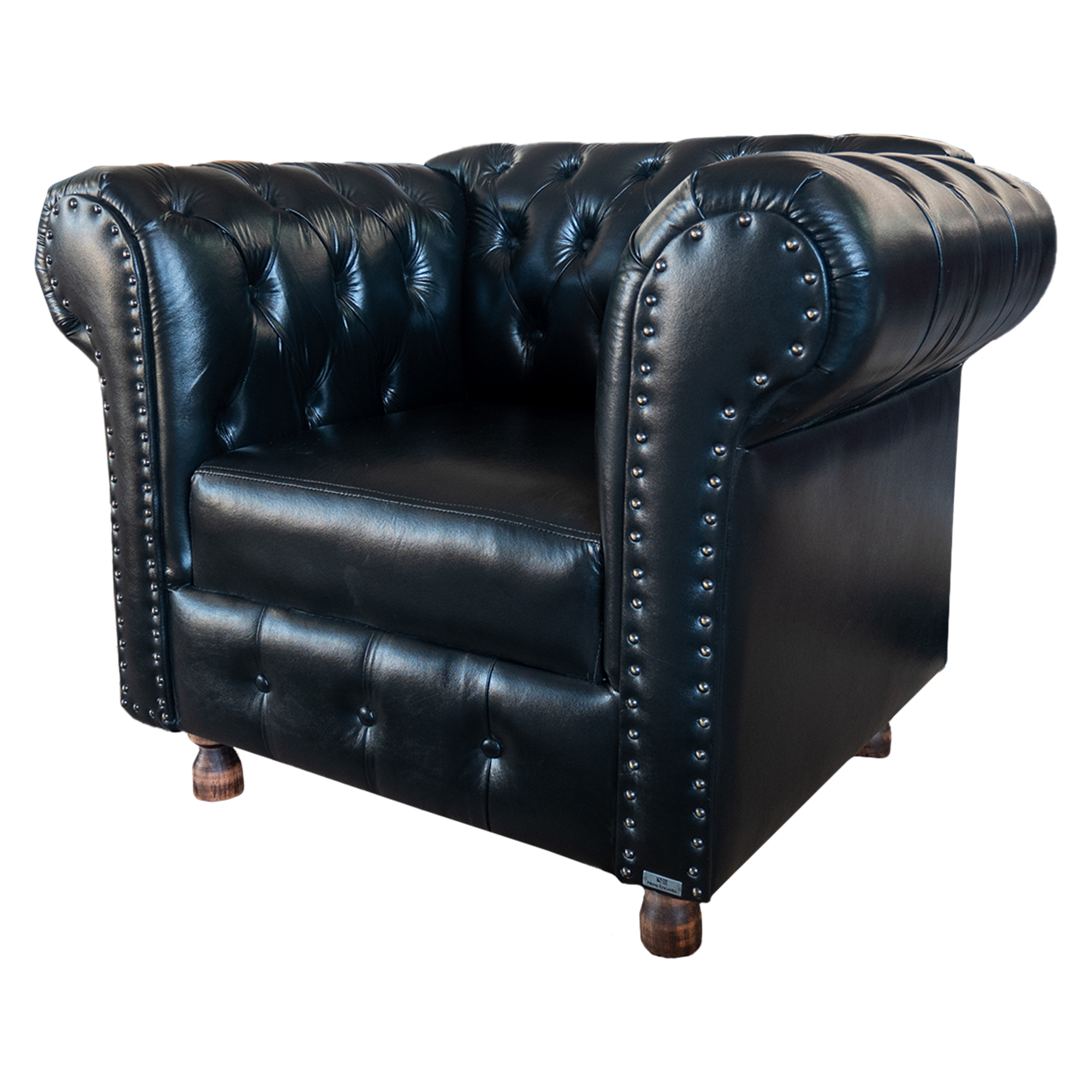  Poltronas Chesterfield Capitone Luis XV Corano Preto