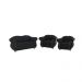 Conjunto 1 Namoradeira + 2 Poltronas Chesterfield Merlô Suede Preto / Decoração, barbearia, sala, recepção
