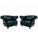 Conjunto Poltronas Decorativas Imperador Sala, Recepção, Escritório, Diversos Ambientes - Corano Preto