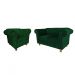 Conjunto Sofa Namoradeira Chesterfield Capitone Luis XV Suede Verde Musgo / decoracao, sala tv estar, recepcao