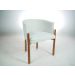 Kit 02 Poltronas Decorativa Sophia Para Sala, Tv, Estar, Recepção Base De Madeira - Suede Nude