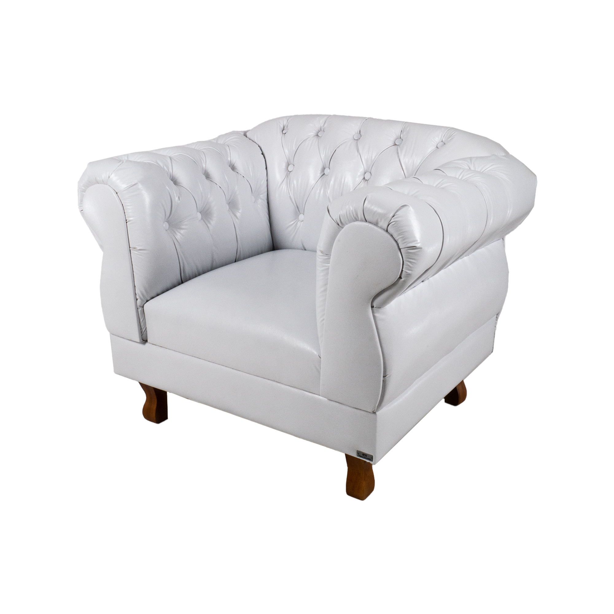 Kit 2 poltronas Chesterfield Capitonê Elisabeth Corano  Branco Decoração, Recepção, Salas de Tv e Estar