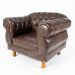 Kit 2 poltronas Chesterfield Capitonê Elisabeth Corano Marrom Decoração, Recepção, Salas de Tv e Estar