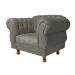 Kit 2 poltronas Chesterfield Capitonê Elisabeth Suede Cinza Decoração, Recepção, Salas de Tv e Estar