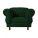 Kit 2 poltronas Chesterfield Capitonê Elisabeth Suede Verde Musgo Decoração, Recepção, Salas de Tv e Estar