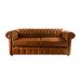 Kit Dois Sofás Chesterfield Capitone Luis XV Vicenzo Couro Eco Caramelo 1,80 / Decoracao, sala tv estar, recepçao