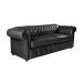 Kit Dois Sofás Chesterfield Capitone Luis XV Vicenzo Couro Eco Preto 1,80 / Decoracao, sala tv estar, recepçao