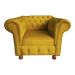 Kit Duas Poltronas Chesterfield Capitone Luis XV Suede Amarelo/ Decoracao, Sala tv estar, barbearia
