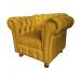 Kit Duas Poltronas Chesterfield Capitone Luis XV Suede Amarelo/ Decoracao, Sala tv estar, barbearia