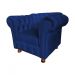 Kit Duas Poltronas Chesterfield Capitone Luis XV Suede Azul Marinho / Decoracao, Sala tv estar, barbearia