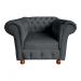 Kit Duas Poltronas Chesterfield Capitone Luis XV Suede Cinza Chumbo / Decoracao, Sala tv estar, barbearia