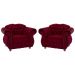 Kit Duas Poltronas Chesterfield Merlo Suede Bordo/ decoracao, sala tv estar, recepcao