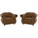 Kit Duas Poltronas Chesterfield Merlo Suede Marrom/ decoracao, sala tv estar, recepcao