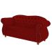 Namoradeira Chesterfield Merlô 2 Lugares Suede Vermelho