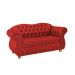 Namoradeira Chesterfield Merlô 2 Lugares Suede Vermelho