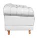 Poltrona Chesterfield Duque Com Capitonê Para Sala, Tv, Estar, Recepção - Corano Branco