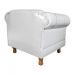 Poltrona Chesterfield Duque Com Capitonê Para Sala, Tv, Estar, Recepção - Corano Branco
