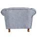 Poltrona Chesterfield Duque Com Capitonê Para Sala, Tv, Estar, Recepção - Couro Ecológico Cinza