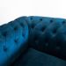 Poltrona Chesterfield Duque Com Capitonê Para Sala, Tv, Estar, Recepção - Suede Azul Marinho