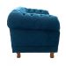 Poltrona Chesterfield Duque Com Capitonê Para Sala, Tv, Estar, Recepção - Suede Azul Marinho