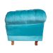 Poltrona Chesterfield Duque Com Capitonê Para Sala, Tv, Estar, Recepção - Suede Azul Tiffany