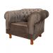 Poltrona Chesterfield Duque Com Capitonê Para Sala, Tv, Estar, Recepção - Suede Cinza Camurça