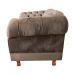 Poltrona Chesterfield Duque Com Capitonê Para Sala, Tv, Estar, Recepção - Suede Cinza Camurça