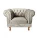 Poltrona Chesterfield Duque Com Capitonê Para Sala, Tv, Estar, Recepção - Suede Nude